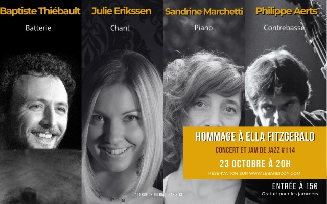 Concert Et Jam Session - Hommage à Ella Fitzgerald Le 23 oct 2024