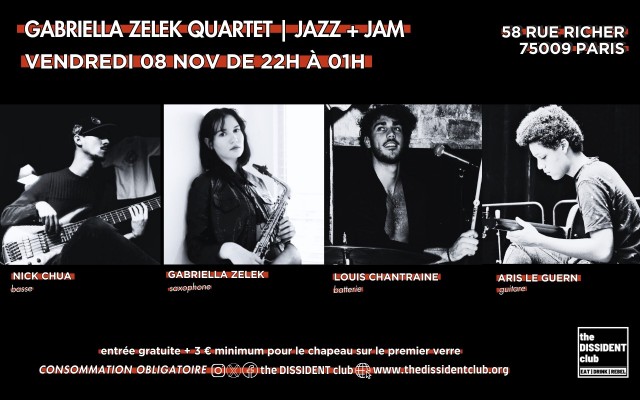 [JAZZ+JAM] Gabriella Zelek Quartet