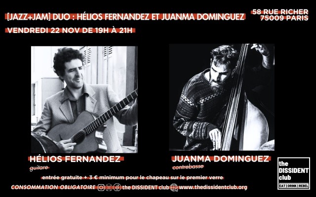 [JAZZ+JAM] Duo : Hélios Fernandez et Juanma Doming